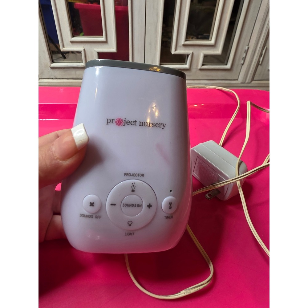 Project Nursery PNRP5 Soothing Projector Sound‎ Machine Night Light White Grey